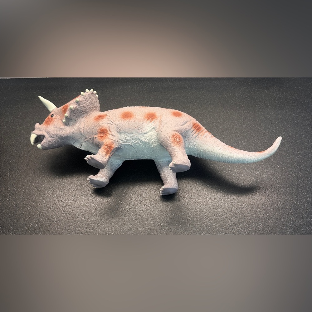 Triceratops Soft Rubber Dinosaur - Picture 4 of 5